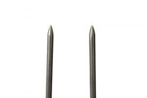Espeto duplo em aço inox - 7,94mm - Grosso cabo dobrado